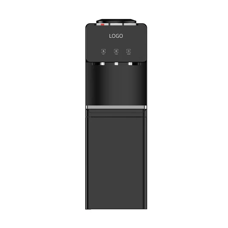 Waterdispenser met groot scherm en glazen bovenkant